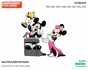 Mickey Accepting Award - Disney's Mickey & Minnie Mouse - Embroidery Design in 3 sizes & 8 formats