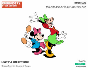 Minnie, Clarabelle Carnival - Disney's Mickey Mouse & Friends - Embroidery Design in 3 sizes & 8 formats