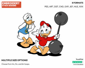 Donald Duck, Huey - Disney's Mickey Mouse & Friends - Embroidery Design in 3 sizes & 8 formats