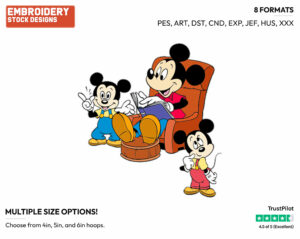 Mickey, Nephews - Disney's Mickey Mouse & Friends - Embroidery Design in 3 sizes & 8 formats