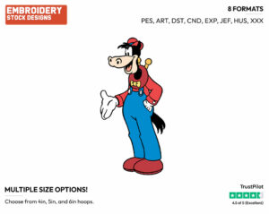 Horace - Disney's Pete, Horace, Clarabelle Cow & Others - Embroidery Design in 3 sizes & 8 formats