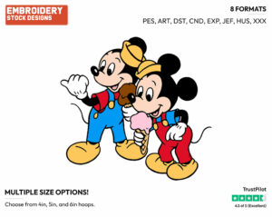 Morty, Ferdie - Disney's Pete, Horace, Clarabelle Cow & Others - Embroidery Design in 3 sizes & 8 formats