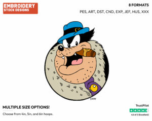 Pete - Disney's Pete, Horace, Clarabelle Cow & Others - Embroidery Design in 3 sizes & 8 formats