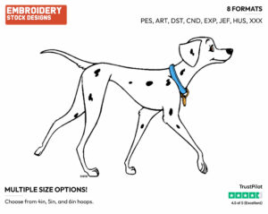 Perdita - Disney's 101 Dalmatians - Embroidery Design in 3 sizes & 8 formats