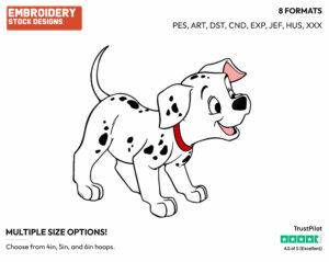 Puppy - Disney's 101 Dalmatians - Embroidery Design in 3 sizes & 8 formats