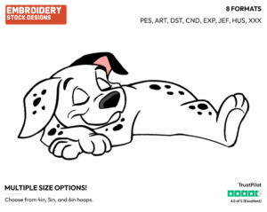 Puppy - Disney's 101 Dalmatians - Embroidery Design in 3 sizes & 8 formats