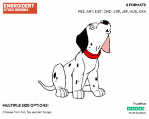 Puppy Howling - Disney's 101 Dalmatians - Embroidery Design in 3 sizes & 8 formats