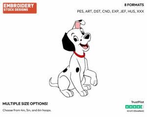 Puppy - Disney's 101 Dalmatians - Embroidery Design in 3 sizes & 8 formats