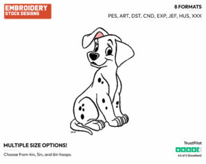 Puppy - Disney's 101 Dalmatians - Embroidery Design in 3 sizes & 8 formats