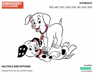 Domino, Oddball - Disney's 101 Dalmatians - Embroidery Design in 3 sizes & 8 formats