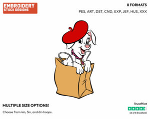 Oddball In A Paper Bag - Disney's 101 Dalmatians - Embroidery Design in 3 sizes & 8 formats
