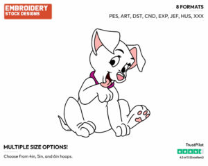 Oddball Licking Paw - Disney's 101 Dalmatians - Embroidery Design in 3 sizes & 8 formats