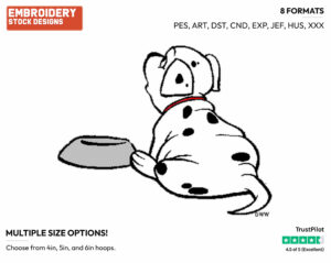 Hungry Rolly - Disney's 101 Dalmatians - Embroidery Design in 3 sizes & 8 formats