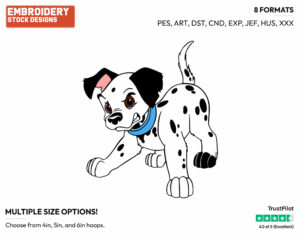 Wizzer - Disney's 101 Dalmatians - Embroidery Design in 3 sizes & 8 formats