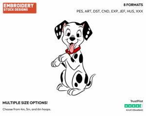Domino - Disney's 101 Dalmatians - Embroidery Design in 3 sizes & 8 formats
