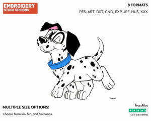 Lucky Strutting - Disney's 101 Dalmatians - Embroidery Design in 3 sizes & 8 formats
