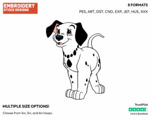Jewel - Disney's 101 Dalmatians - Embroidery Design in 3 sizes & 8 formats