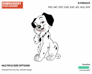 Coy Jewel - Disney's 101 Dalmatians - Embroidery Design in 3 sizes & 8 formats