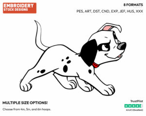 Mischievous Patch - Disney's 101 Dalmatians - Embroidery Design in 3 sizes & 8 formats