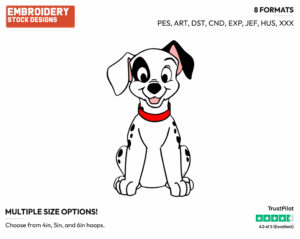 Patch - Disney's 101 Dalmatians - Embroidery Design in 3 sizes & 8 formats