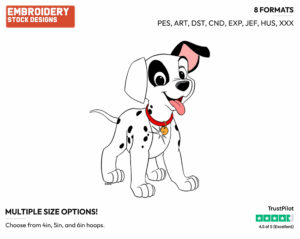 Patch - Disney's 101 Dalmatians - Embroidery Design in 3 sizes & 8 formats