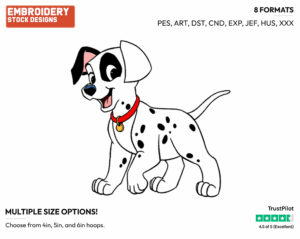 Patch - Disney's 101 Dalmatians - Embroidery Design in 3 sizes & 8 formats