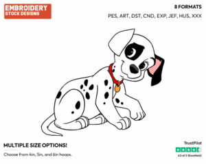 Patch - Disney's 101 Dalmatians - Embroidery Design in 3 sizes & 8 formats