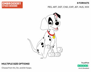 Patch - Disney's 101 Dalmatians - Embroidery Design in 3 sizes & 8 formats