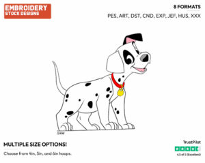 Patch - Disney's 101 Dalmatians - Embroidery Design in 3 sizes & 8 formats