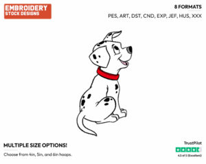 Puppy - Disney's 101 Dalmatians - Embroidery Design in 3 sizes & 8 formats