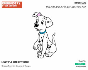 Puppy - Disney's 101 Dalmatians - Embroidery Design in 3 sizes & 8 formats