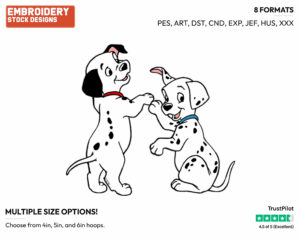 Penny, Puppy Standing - Disney's 101 Dalmatians - Embroidery Design in 3 sizes & 8 formats