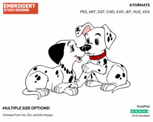 Jewel, Puppy - Disney's 101 Dalmatians - Embroidery Design in 3 sizes & 8 formats