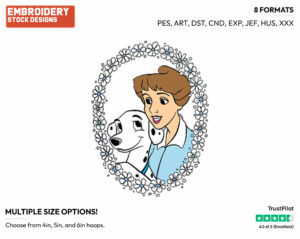 Perdita, Anita - Disney's 101 Dalmatians - Embroidery Design in 3 sizes & 8 formats