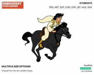 Aladdin Riding Horse - Disney's Aladdin - Embroidery Design in 3 sizes & 8 formats