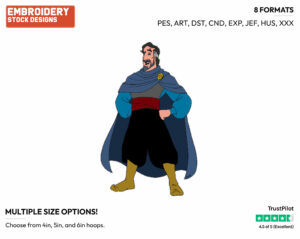 Cassim - Disney's Aladdin - Embroidery Design in 3 sizes & 8 formats
