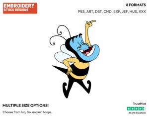 Bee Genie - Disney's Aladdin - Embroidery Design in 3 sizes & 8 formats