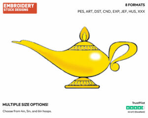 Magic Lamp - Disney's Aladdin - Embroidery Design in 3 sizes & 8 formats