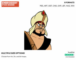 Razoul - Disney's Aladdin - Embroidery Design in 3 sizes & 8 formats