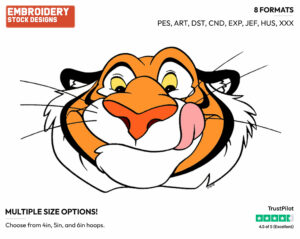 Rajah - Disney's Aladdin - Embroidery Design in 3 sizes & 8 formats