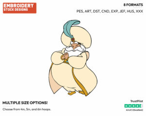 Sultan - Disney's Aladdin - Embroidery Design in 3 sizes & 8 formats