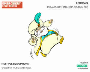 Sultan Tripping - Disney's Aladdin - Embroidery Design in 3 sizes & 8 formats