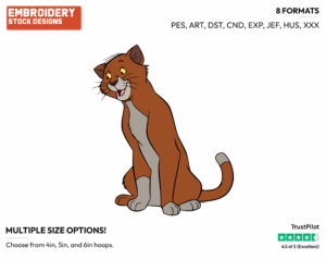 Thomas O'Malley - Disney's The Aristocats - Embroidery Design in 3 sizes & 8 formats