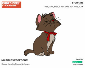 Berlioz - Disney's The Aristocats - Embroidery Design in 3 sizes & 8 formats