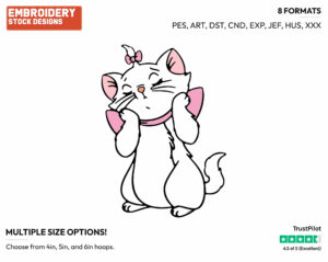 Proud Marie - Disney's The Aristocats - Embroidery Design in 3 sizes & 8 formats