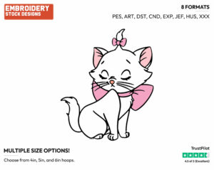 Marie - Disney's The Aristocats - Embroidery Design in 3 sizes & 8 formats