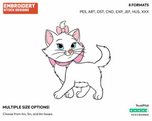 Marie - Disney's The Aristocats - Embroidery Design in 3 sizes & 8 formats