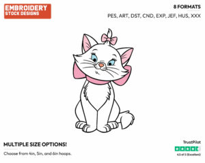 Marie - Disney's The Aristocats - Embroidery Design in 3 sizes & 8 formats