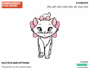 Marie - Disney's The Aristocats - Embroidery Design in 3 sizes & 8 formats
