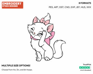 Marie - Disney's The Aristocats - Embroidery Design in 3 sizes & 8 formats